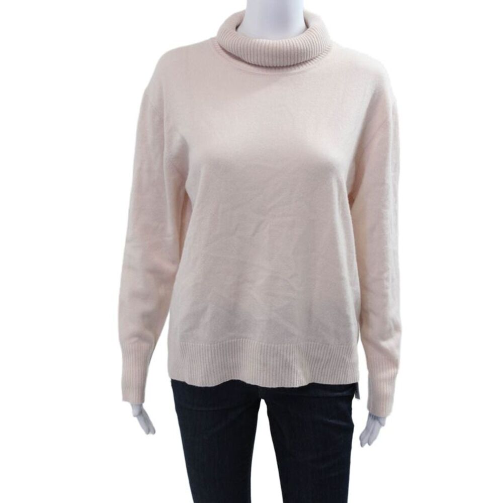 M. Patmos Women Pullover Turtleneck Beige Long Sleeve Size S